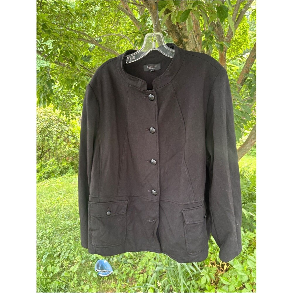 Talbots Black Button Jacket Blazer 20WP